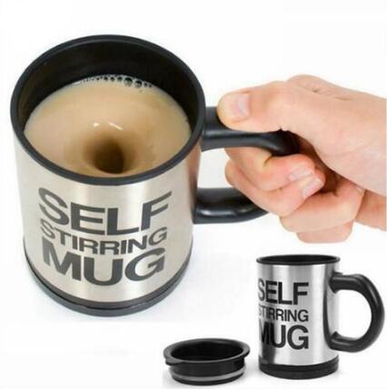 Auto Stirring Steel Coffee Mug