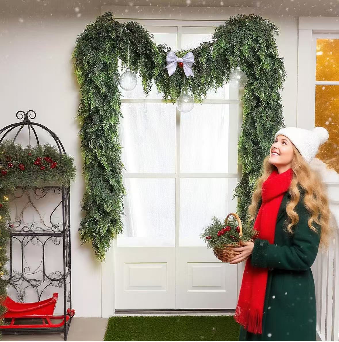 Cozy Cedar Holiday Garland Decor
