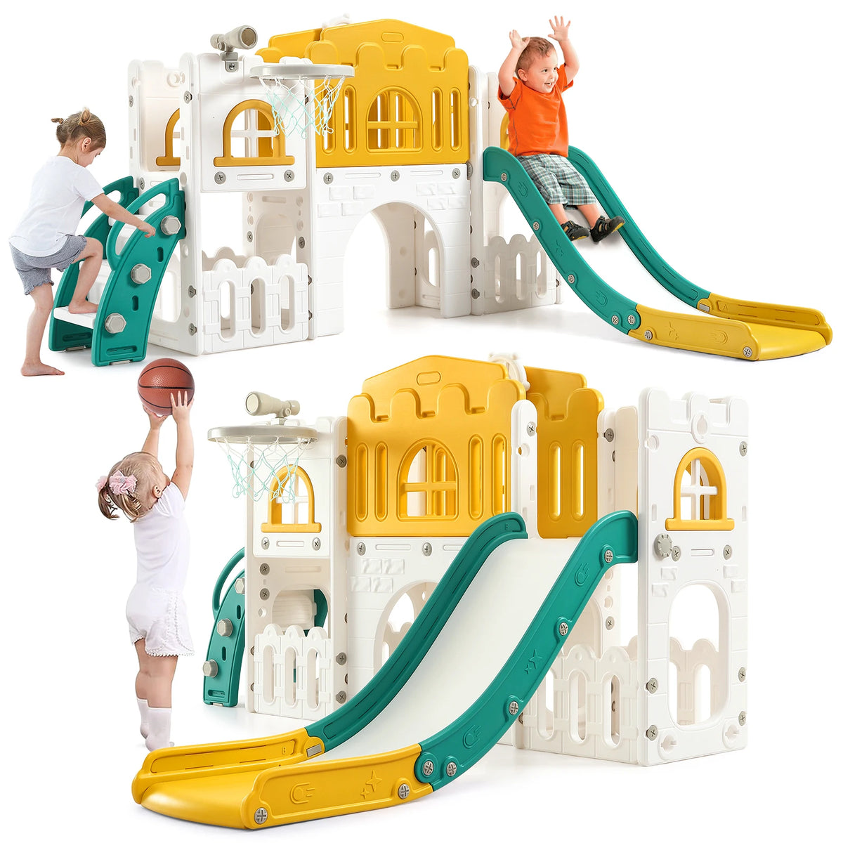 Indoor Playground 8 in 1 Toddler Play Slide