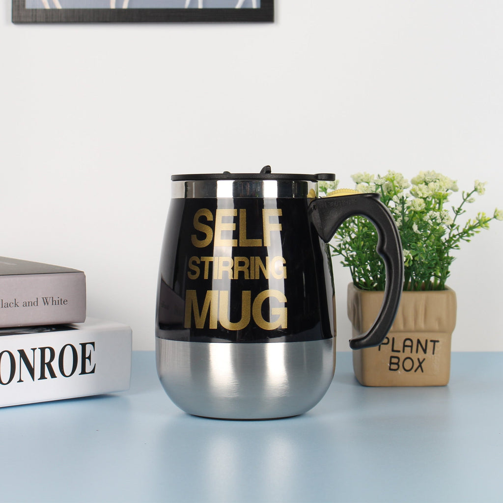 Electric Self Stirring Coffee Mug Stainless Steel