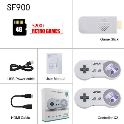 Retro TV and wireless dual player built-in 5200 games