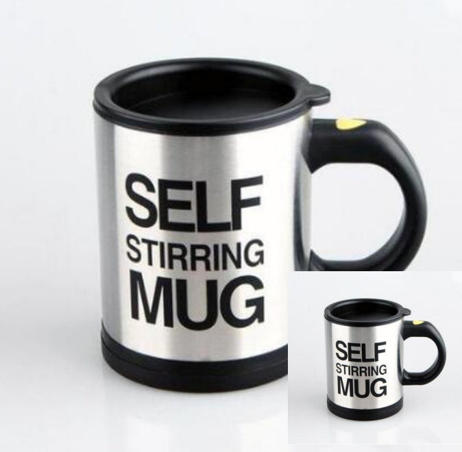 Auto Stirring Steel Coffee Mug