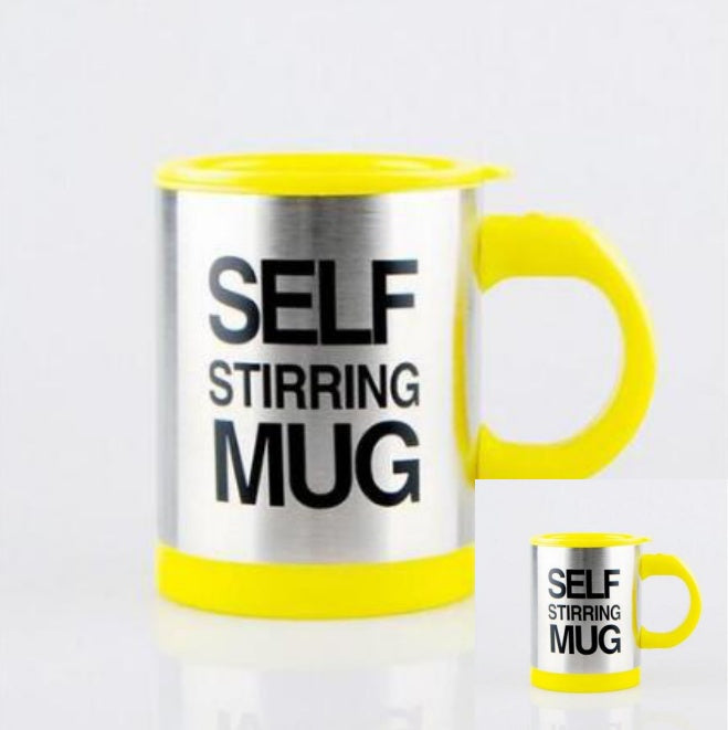Auto Stirring Steel Coffee Mug