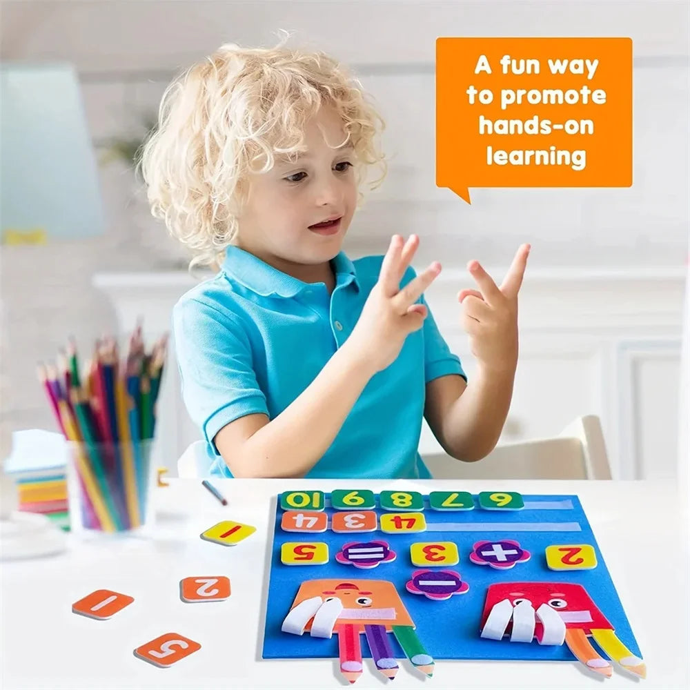 Felt Math Learning Puzzle Board