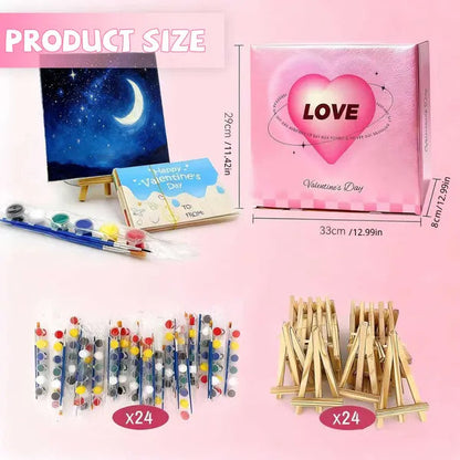24 Sets Valentine Mini Art Gift Kit