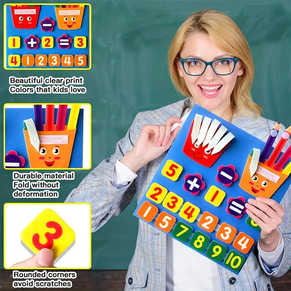 Felt Math Learning Puzzle Board