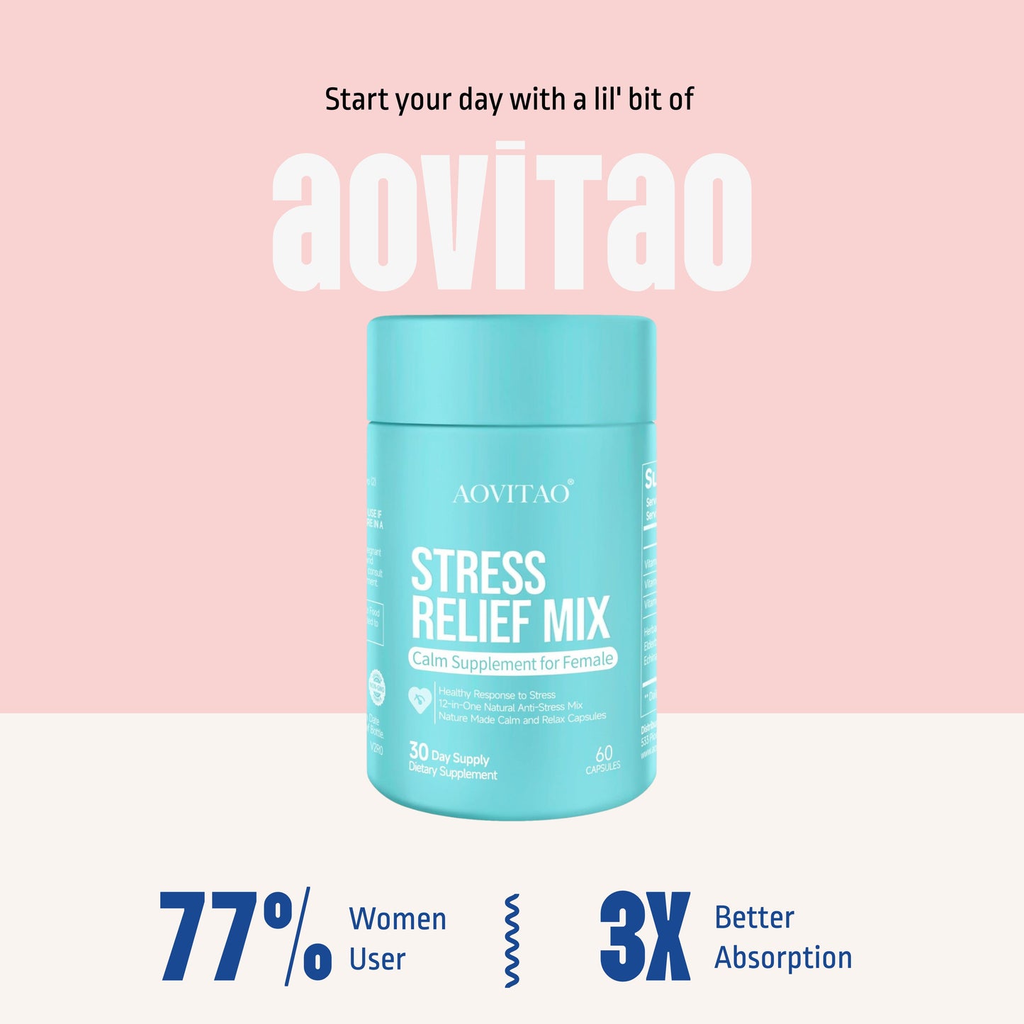 Ashwagandha With L-Theanine, Magnesium Supplement For Women