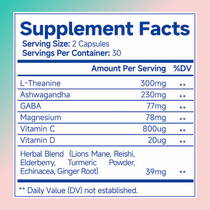 Ashwagandha With L-Theanine, Magnesium Supplement For Women