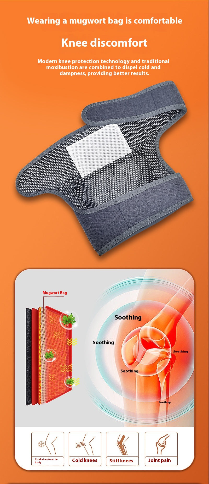 WarmFlex Self-Heating Vibration Knee Pad Massager