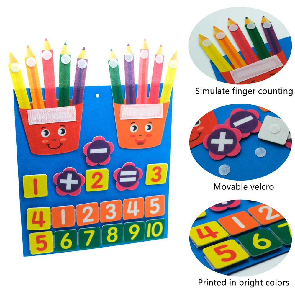 Felt Math Learning Puzzle Board