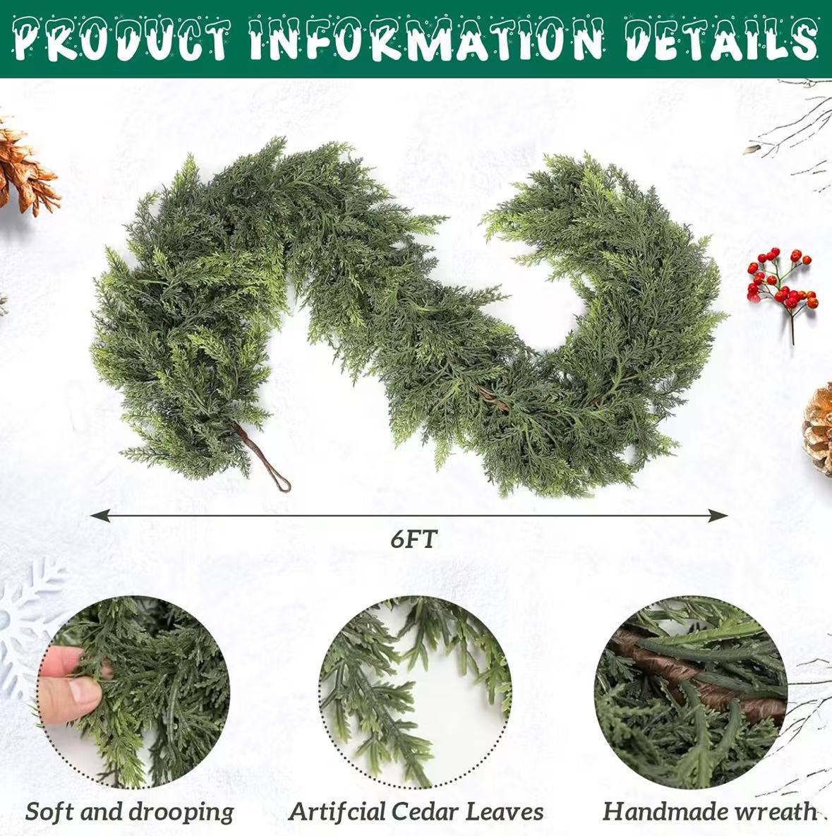 Cozy Cedar Holiday Garland Decor