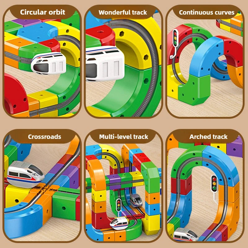 Magnetic Rail Car Builder Set