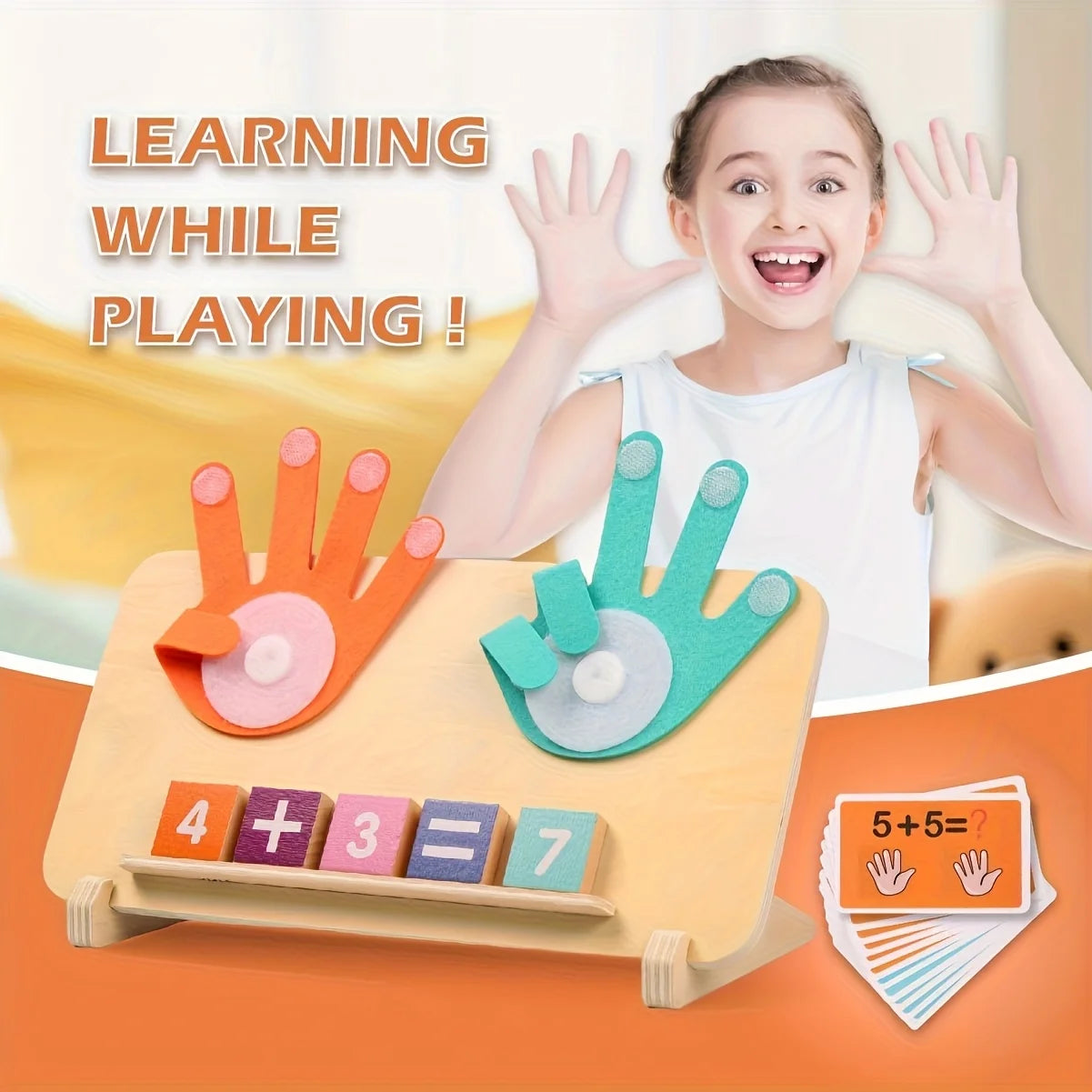 Wooden Number Learning Board