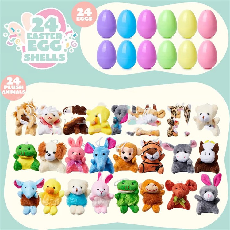 Cuddly Easter Egg Plush Animal Toy
