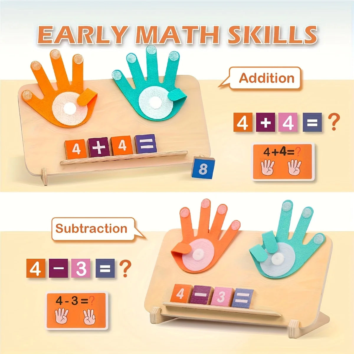 Wooden Number Learning Board