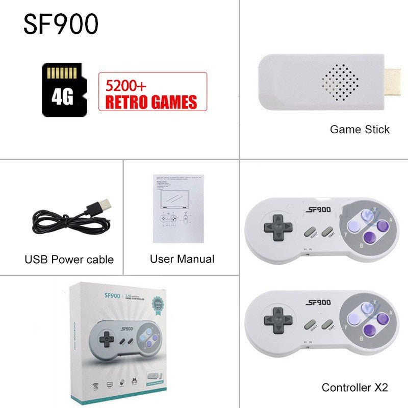 Retro TV and wireless dual player built-in 5200 games