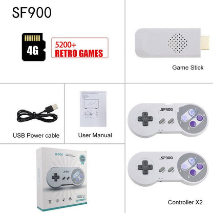 Retro TV and wireless dual player built-in 5200 games