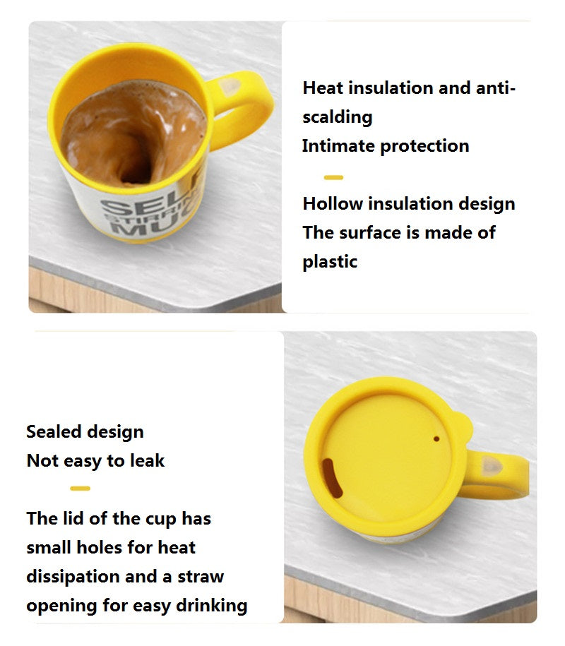 Auto Stirring Steel Coffee Mug