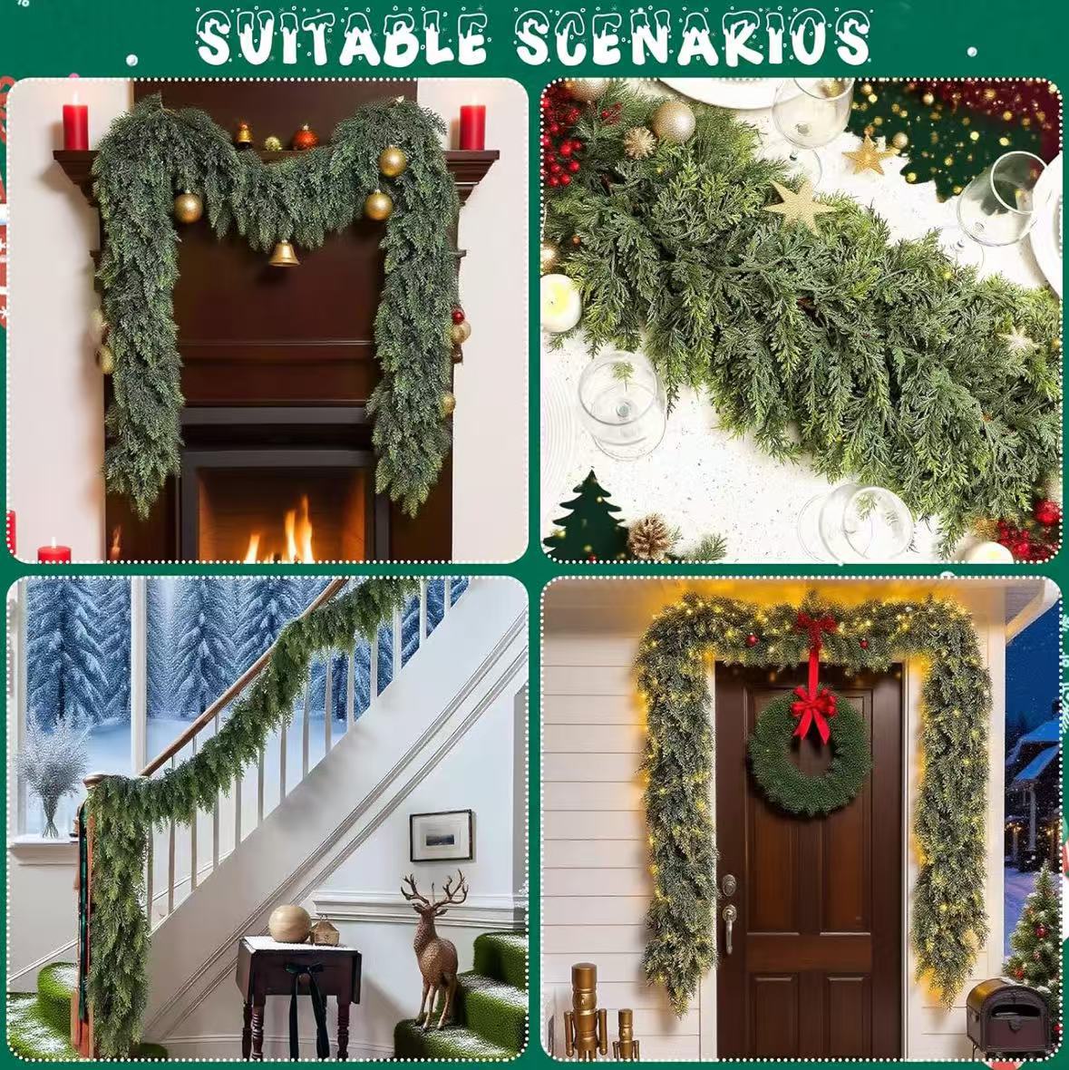 Cozy Cedar Holiday Garland Decor