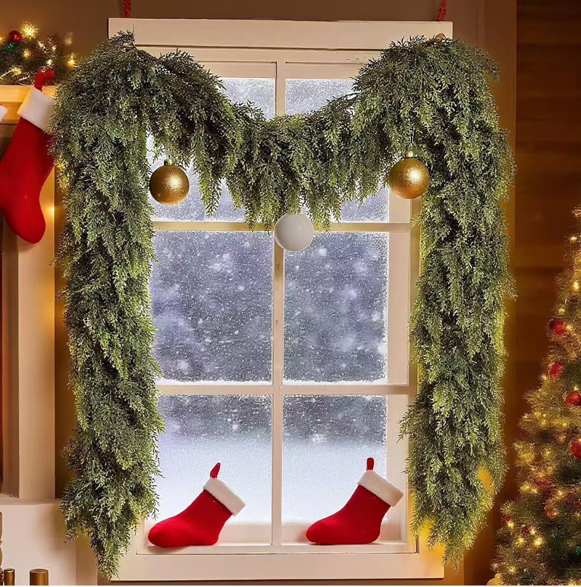 Cozy Cedar Holiday Garland Decor