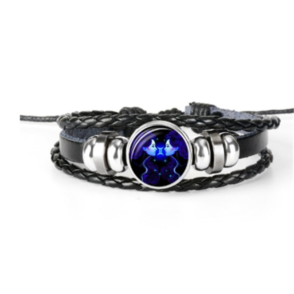 Zodiac Constellation Braided Charm Bracelet